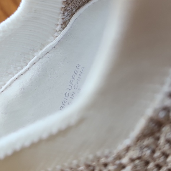 J Slides NYC white/nude Duchess lace-up knitted sneakers - Picture 8 of 14